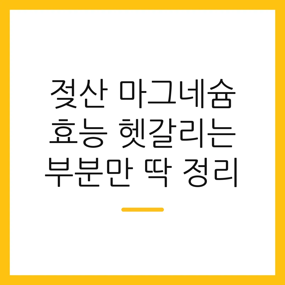 젖산 마그네슘 효능 헷갈리는 부분만 딱 정리 2 젖산 마그네슘 효능 헷갈리는 부분만 딱 정리